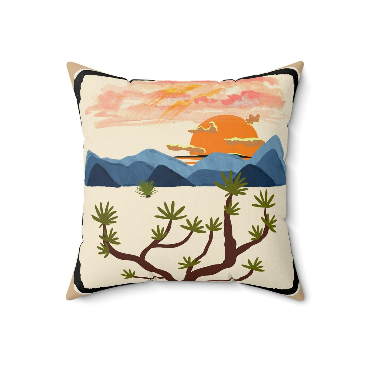 Arizona Summer Desert Printed Throw Pillow