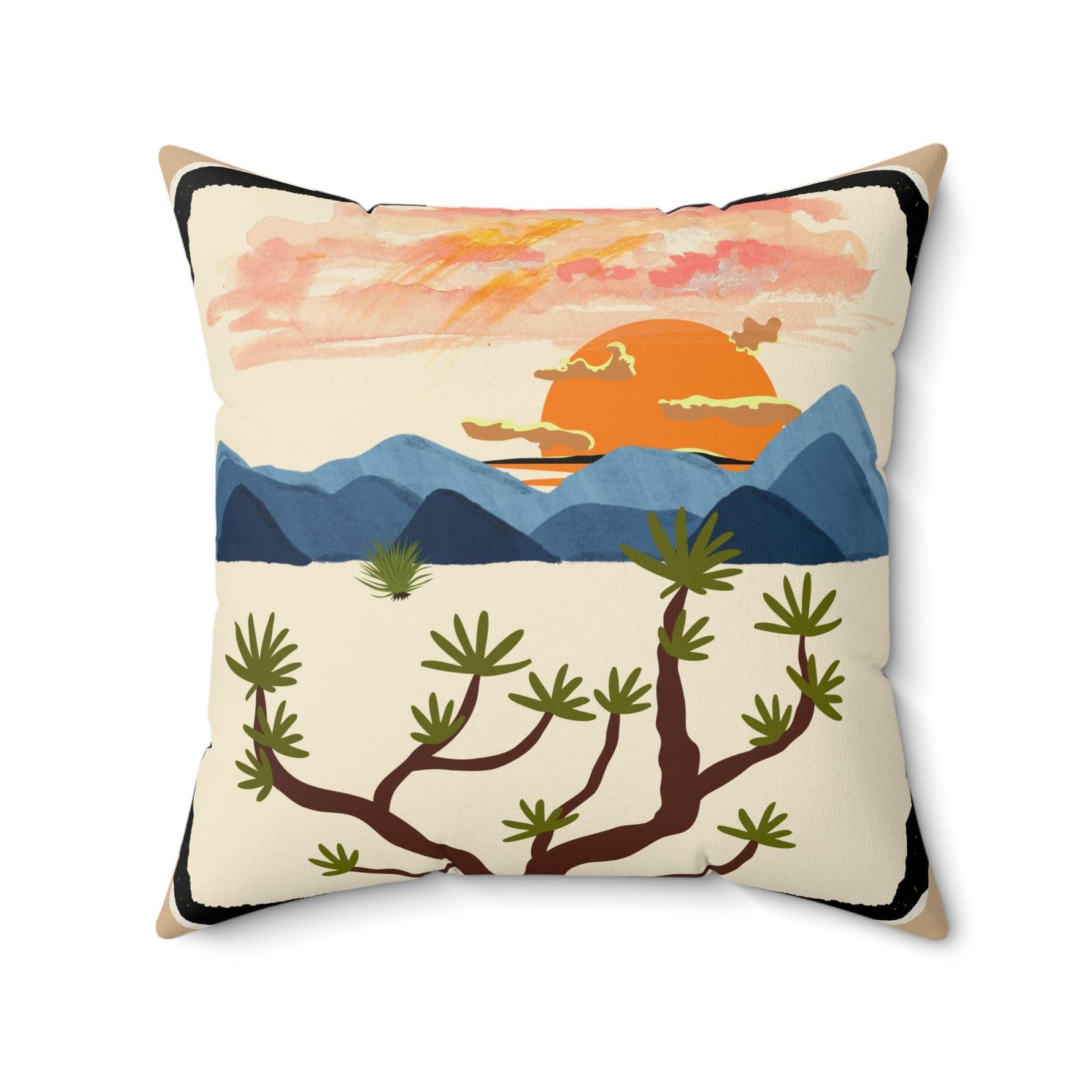 Arizona Summer Desert Printed Throw Pillow