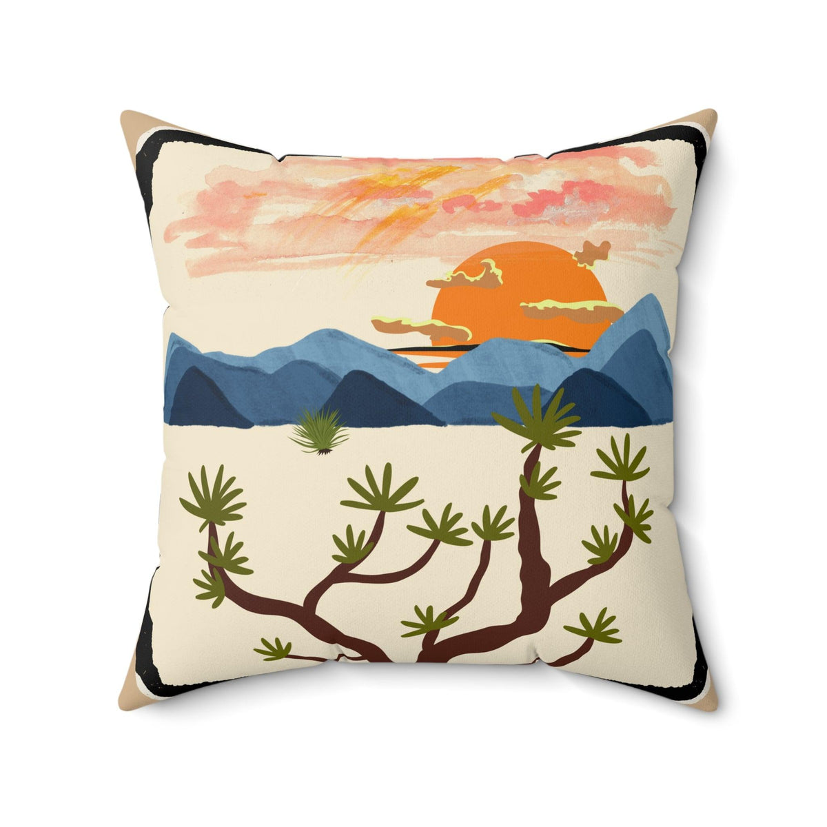 Arizona Summer Desert Printed Throw Pillow