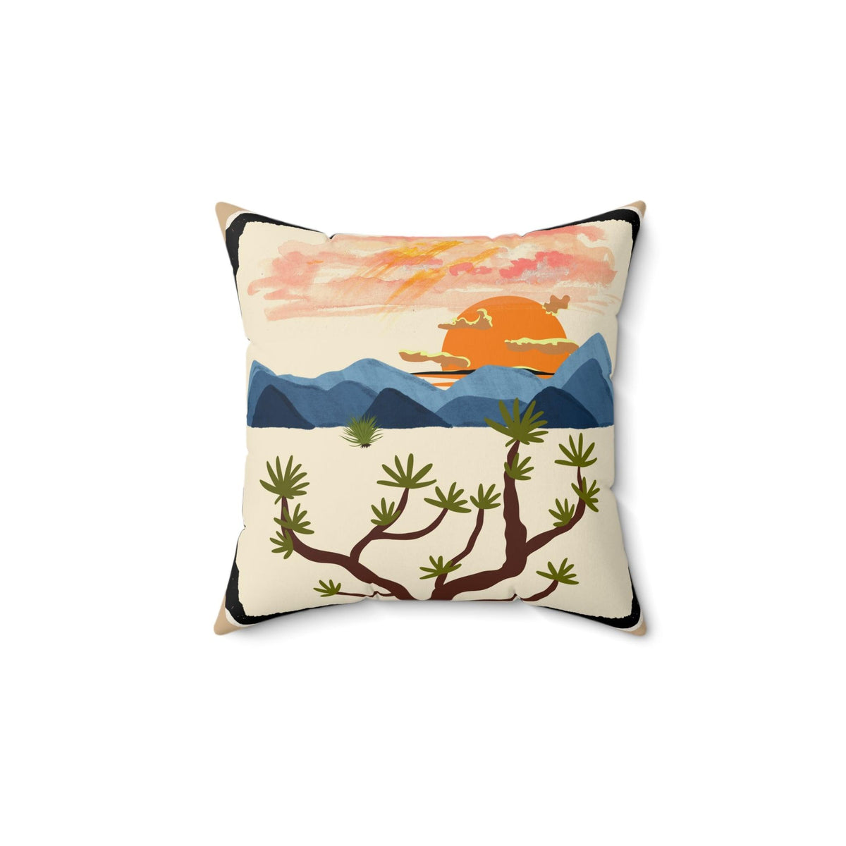 Arizona Summer Desert Printed Throw Pillow