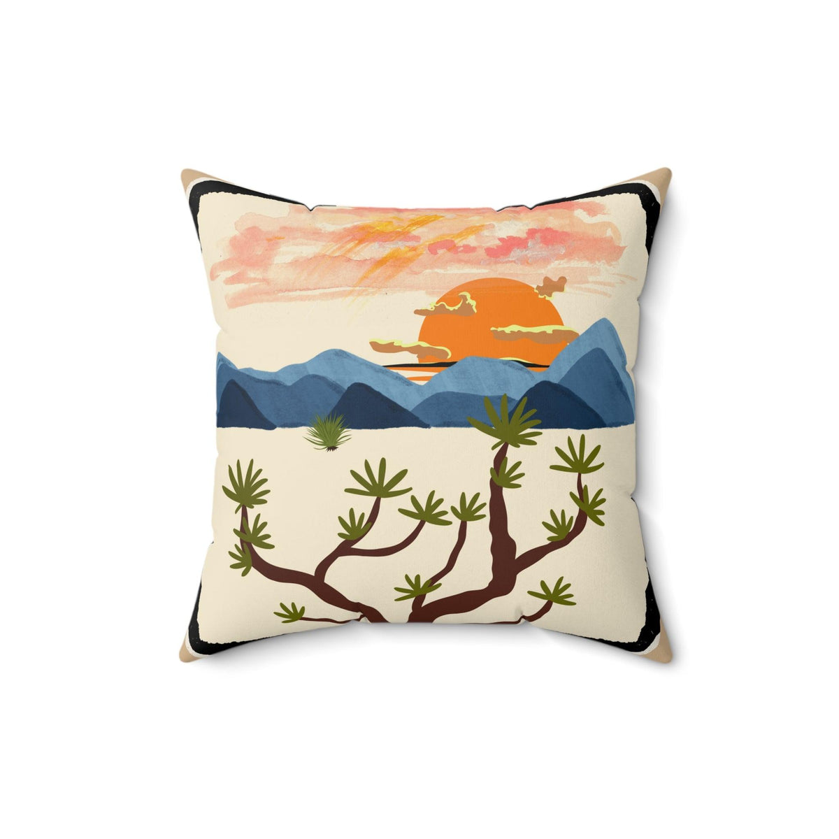 Arizona Summer Desert Printed Throw Pillow