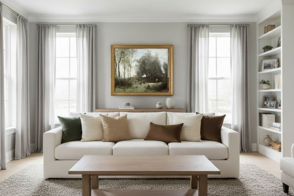 Framed room mockup - gold