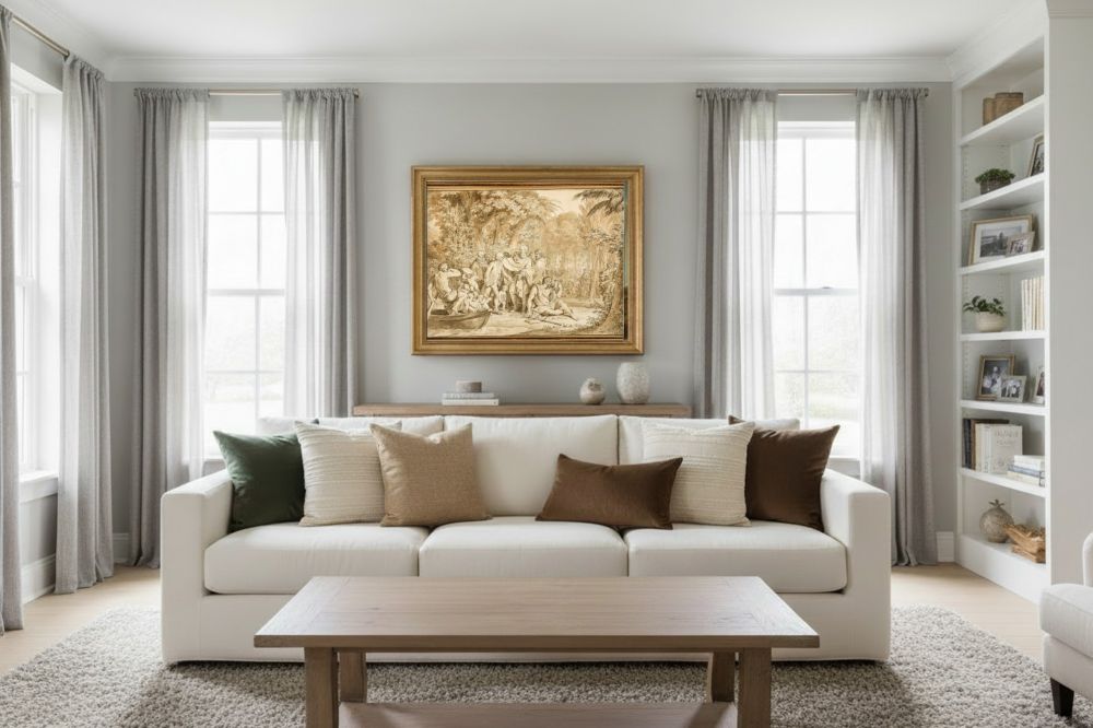 Framed room mockup - gold