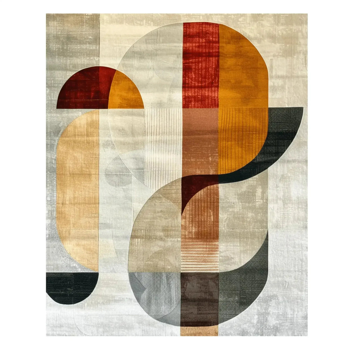 Art Deco Fusion Hand Tufted Rug — Custom 15' × 16'