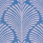 Art Deco Scallop Blue Hand Tufted Wool Rug featuring a stylish and elegant scallop pattern, perfect as a large area rug for living rooms or offices. This luxurious wool rug adds a touch of sophistication to any space.