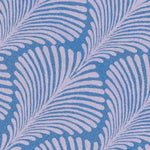 Stylish Art Deco Scallop Blue Area Rug crafted from hand-tufted wool, featuring an elegant and intricate pattern perfect for office spaces or as a large area rug for living rooms.