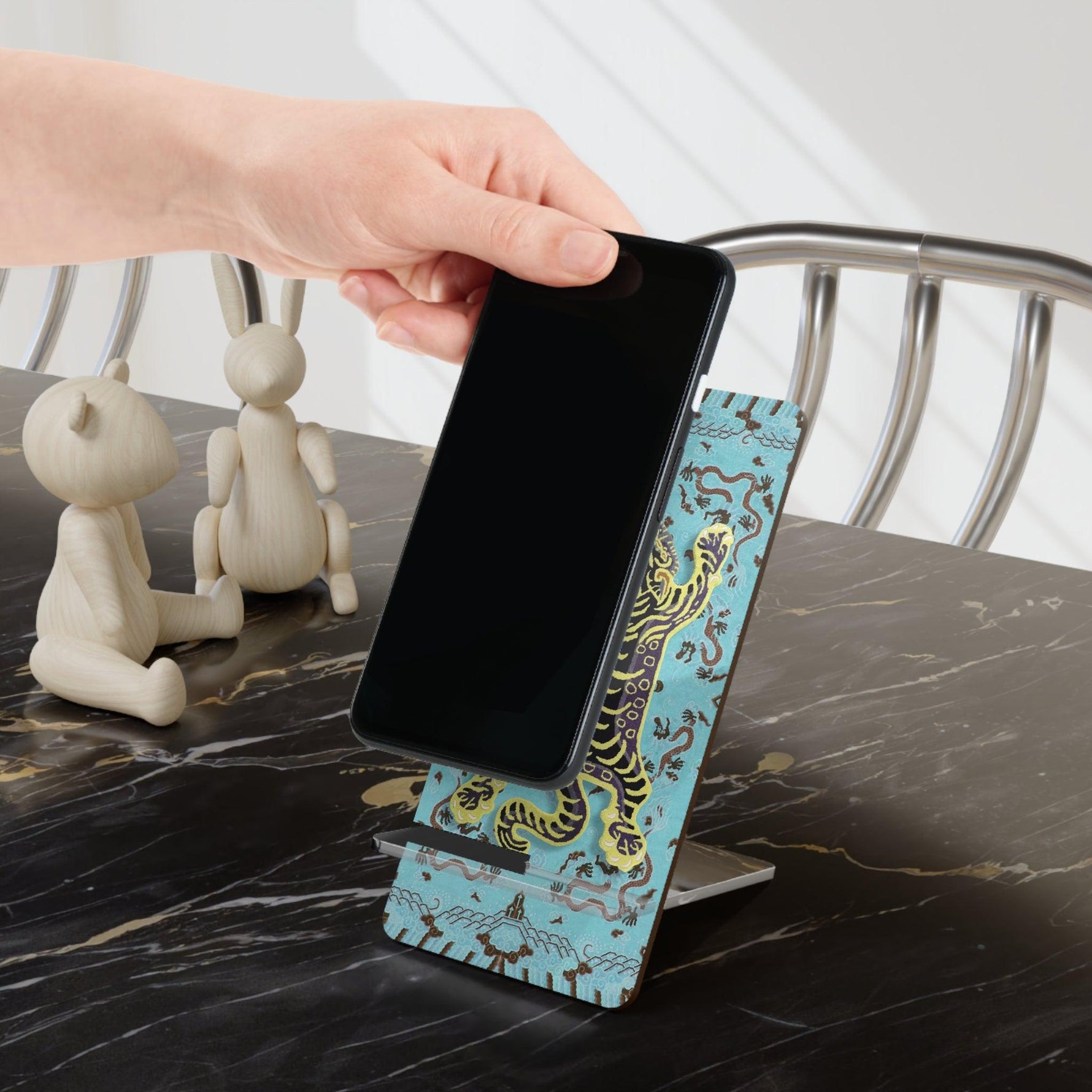 Asian Tiger Printed Smartphones Mobile Display Stand