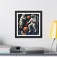 Astronaut Party in Space Framed Poster Wall Art - MAIA HOMES