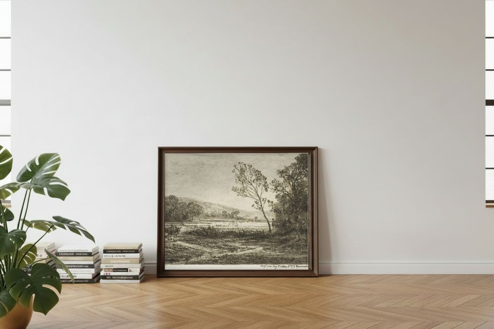 Framed room mockup - leaning