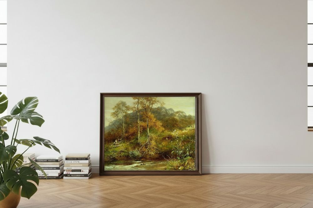 Framed room mockup - leaning