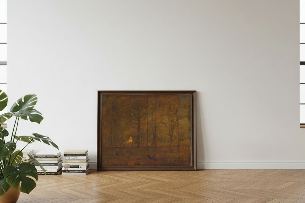 Framed room mockup - leaning
