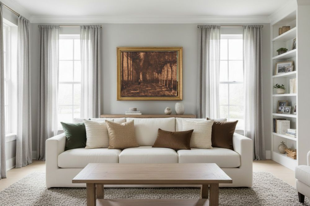 Framed room mockup - gold