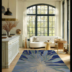 Azure Stained Glass Hand Tufted Rug