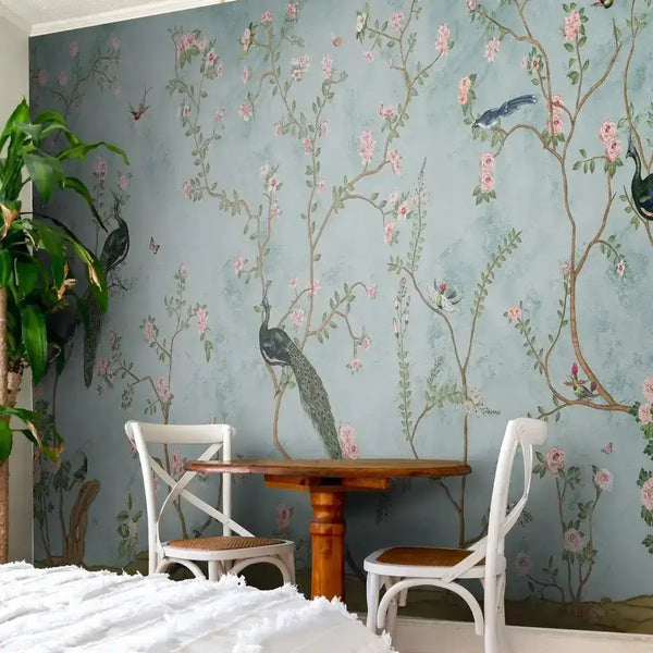 Bagiya, Peacock Chinoiserie Wallpaper
