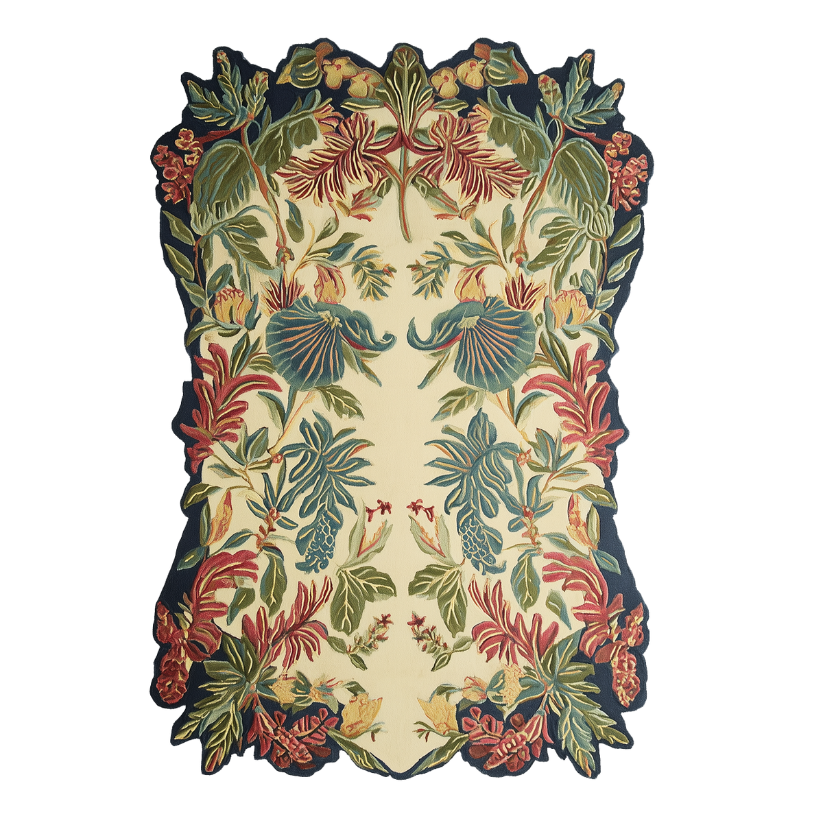 Baroque Floral Mirage Hand Tufted Wool Rug
