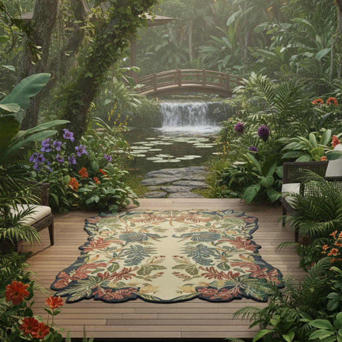 Baroque Floral Mirage Hand Tufted Wool Rug
