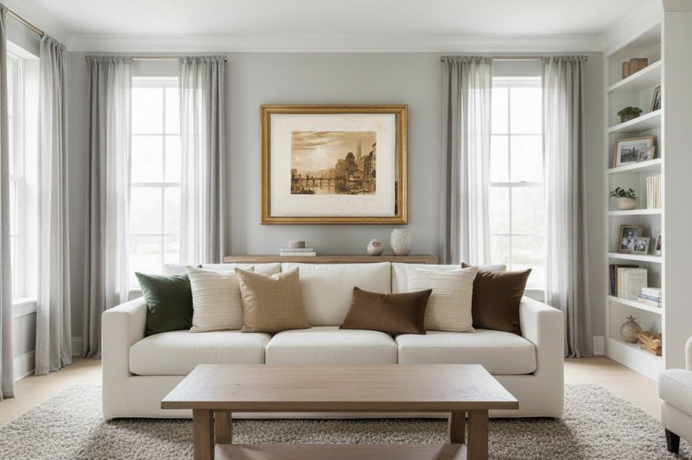 Framed room mockup - gold