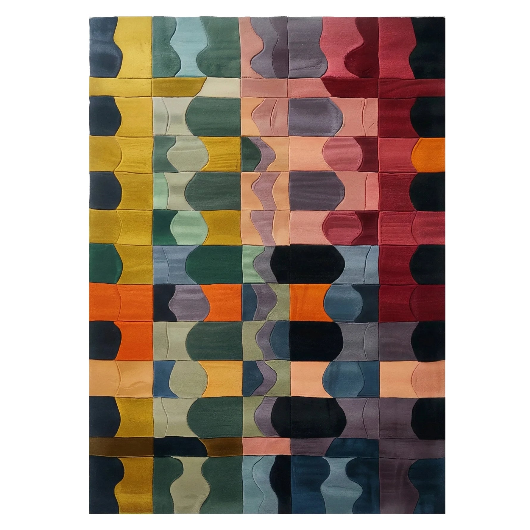 Bauhaus Patchwork Hand Tufted Wool Rug