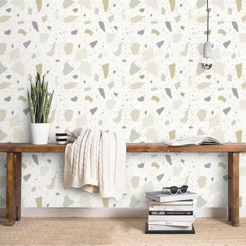 Beige Terrazzo Wallpaper