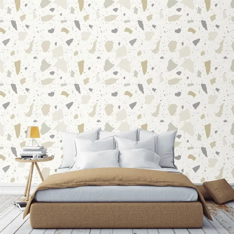 Beige Terrazzo Wallpaper