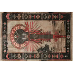 A beautifully designed hand-knotted area rug, showcasing an intricate ancient Egyptian motif with vibrant colors and detailed patterns, perfect for adding a touch of elegance to any room.