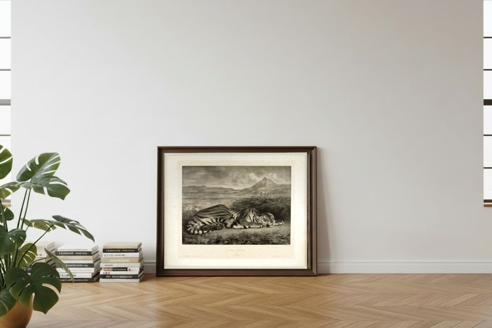 Framed room mockup - leaning