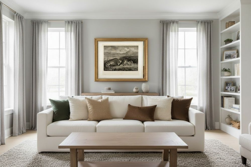 Framed room mockup - gold