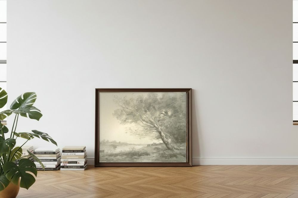 Framed room mockup - leaning