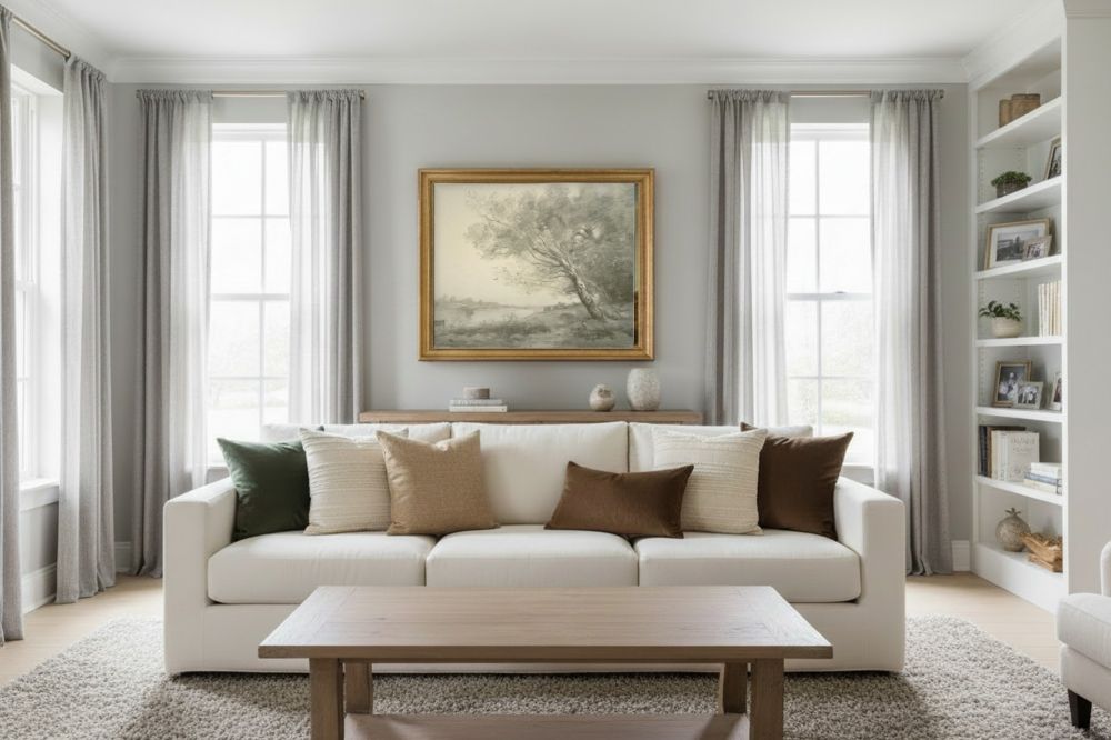 Framed room mockup - gold