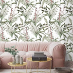 Birds of Paradise Leaves Botanical Wallpaper