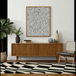Black and White Abstract Curvy Checker Hand Tufted Wool Rug Runner