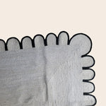 Black and White Scallop Jute Rug