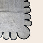 Black and White Scallop Jute Rug