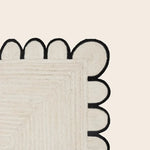Black and White Scallop Jute Rug