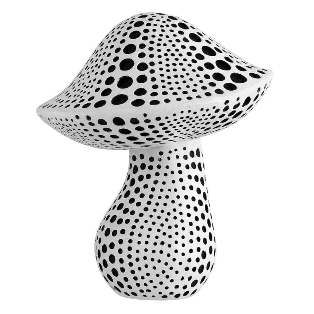 Black Dots Mushroom Decorative Figure