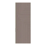 A stylish Black Illusion Flow Hand Tufted Wool Rug featuring an intricate geometric pattern. Perfect for adding a modern touch to living rooms or offices, this area rug combines elegance and comfort, enhancing the look of any space with its sophisticated design.