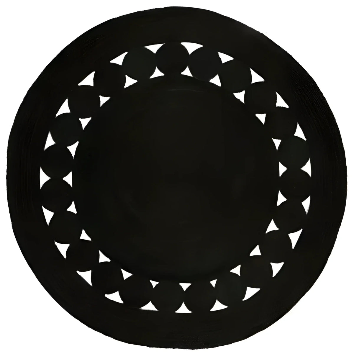 Black Round Jute Rug — Custom 4' round