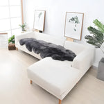 Black Soft Texture Shaggy Natural Fur Sheepskin Area Rug - 1001 KNOTS