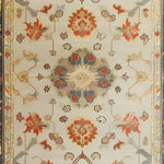 Blossom Breeze Hand Knotted Area Rug featuring an intricate floral design in warm hues. Perfect for adding elegance to your living room, this Persian-style rug showcases exquisite craftsmanship. Ideal for those seeking a stunning floral rug to enhance their space.