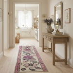 floral rug in a hallway country vibe
