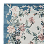 The Blossom Serenade Tapestry Hand Tufted Rug showcases a beautiful floral design in soft pastel colors, perfect for adding elegance to any living room. This wool rug is a square area rug, ideal for those seeking stylish rugs for living room spaces. With its intricate pattern and 8x10 dimensions, this floral rug is both a statement piece and a comfortable addition to your home decor.