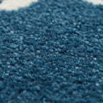 Close-up of blue textured carpet