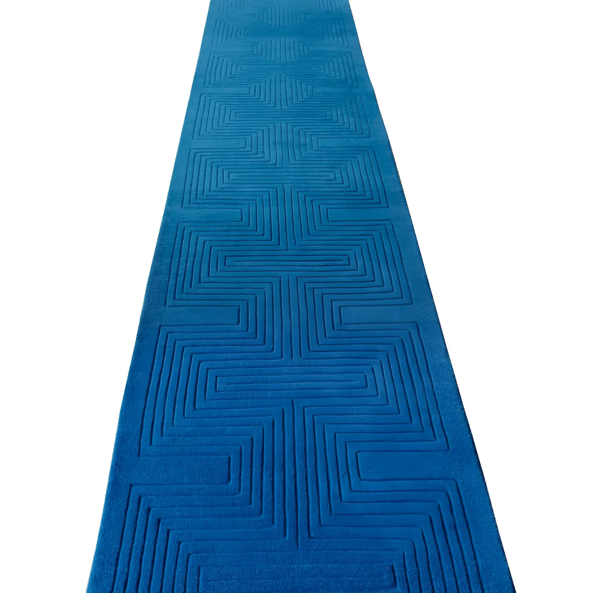 Blue Arctic Geo Modern Hand Tufted Wool Rug