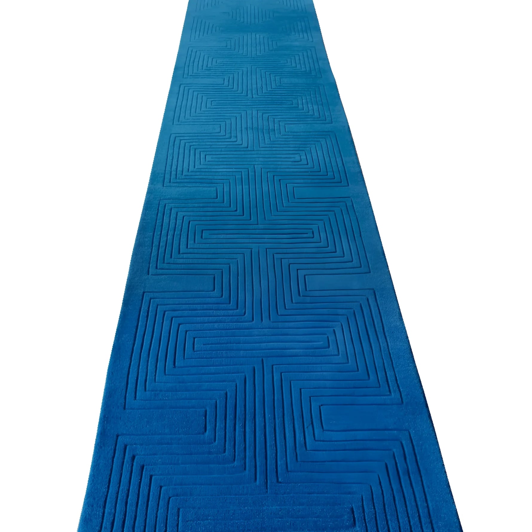 Blue Arctic Geo Modern Hand Tufted Wool Rug