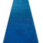 Blue Arctic Geo Modern Hand Tufted Wool Rug Runner 16 ft - MAIA HOMES