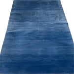 Blue Arctic Geo Modern Hand Tufted Wool Rug Runner 16 ft - MAIA HOMES