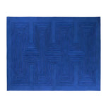 Blue Arctic Geo Modern Hand Tufted Wool Rug Runner 16 ft - MAIA HOMES