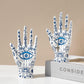 Blue Floral Evil Eye Porcelain Jewelry Holder Stand - MAIA HOMES