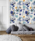 Blue Mushroom Floral Wallpaper - MAIA HOMES