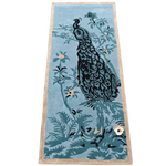 Beautiful Blue Peacock Floral Hand Tufted Wool Area Rug perfect for adding elegance to your bedroom. This bedroom rug showcases an exquisite peacock design surrounded by floral patterns, ideal for those seeking stylish bedroom area rugs.